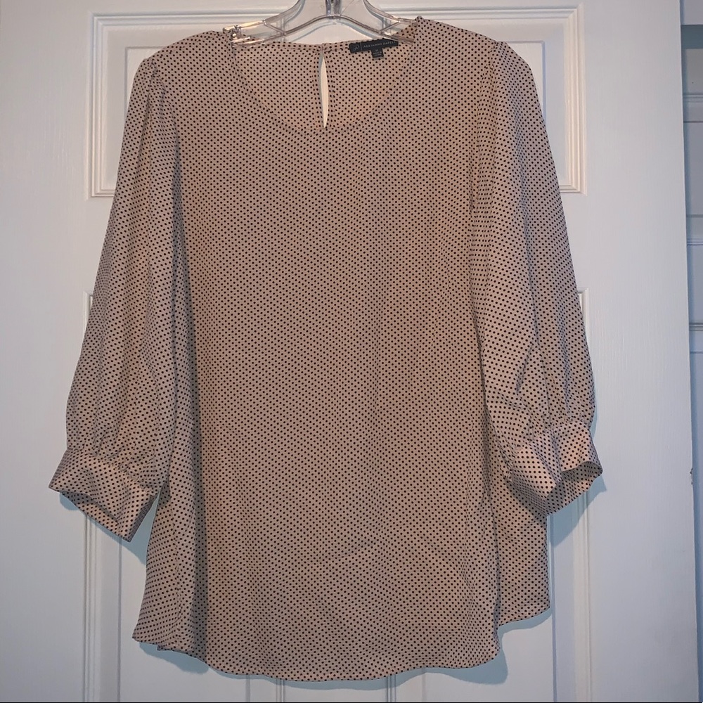 Adrianna Papell printed 3/4 puff sleeve blouse size Medium brand new no tags